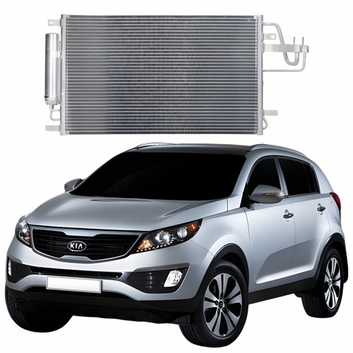 Condensador Kia Sportage 2005 Até 2011 Com Ar Condicionado Automática E Manual