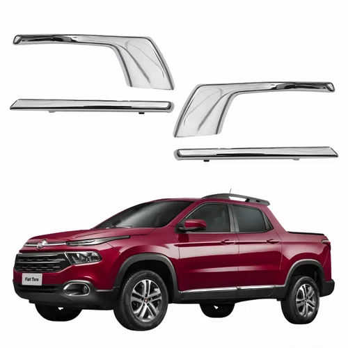 Conjunto Friso Retrovisor Fiat Toro 2016 Até 2021 Cromado ORIGINAL