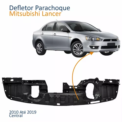 Defletor Parachoque Dianteiro Mitsubishi Lancer 2010 Até 2019 Inferior Central