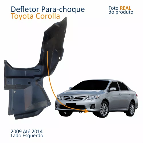 Defletor Para-choque Dianteiro Toyota Corolla 2009 Até 2014 Lado Esquerdo Motorista