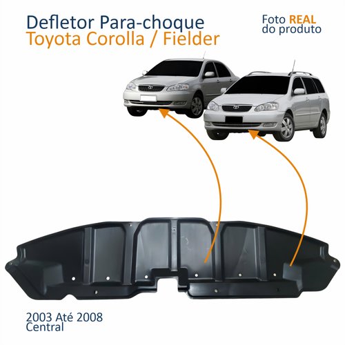 Defletor Para-choque Dianteiro Toyota Corolla Fielder 2003 Até 2008 Central