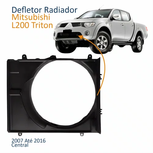 Defletor Radiador Dianteiro Mitsubishi L200 Triton Central