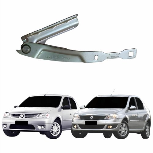 Dobradiça Capo Renault Logan 2007 Até 2014 Lado Esquerdo Motorista