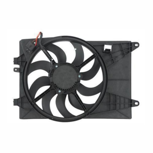 Eletroventilador Ventoinha Com Defletor Gm Cobalt 2013 Até 2016 Onix 2013 Até 2017 Prisma  2013 Até 2017 Spin 2013 Até 2016 Tracker 2014 Até 2016 Com Ar Condicionado