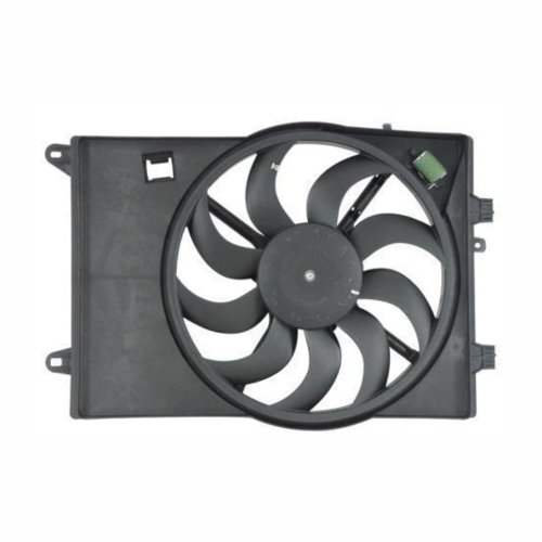 Eletroventilador Ventoinha Com Defletor Gm Cobalt 2013 Até 2016 Onix 2013 Até 2017 Prisma  2013 Até 2017 Spin 2013 Até 2016 Tracker 2014 Até 2016 Com Ar Condicionado