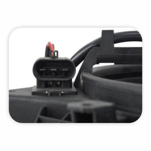 Eletroventilador Ventoinha Com Defletor Gm Cobalt 2013 Até 2016 Onix 2013 Até 2017 Prisma  2013 Até 2017 Spin 2013 Até 2016 Tracker 2014 Até 2016 Com Ar Condicionado