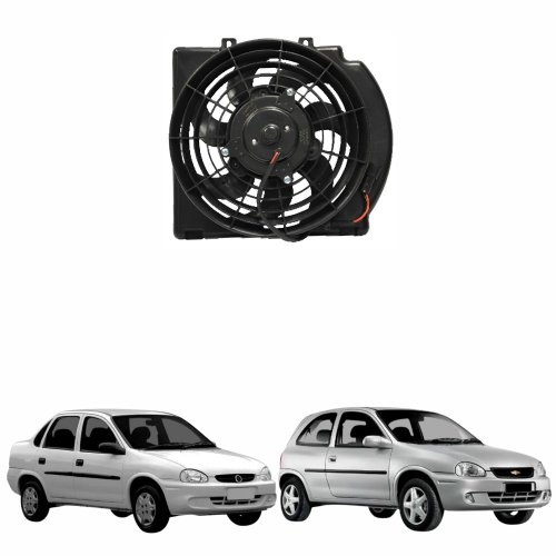 Eletroventilador Ventoinha Com Defletor Gm Corsa Classic  2000 Até 2012 Com Ar Condicionado  Corsa  2000 Até 2012 Com Ar Condicionado