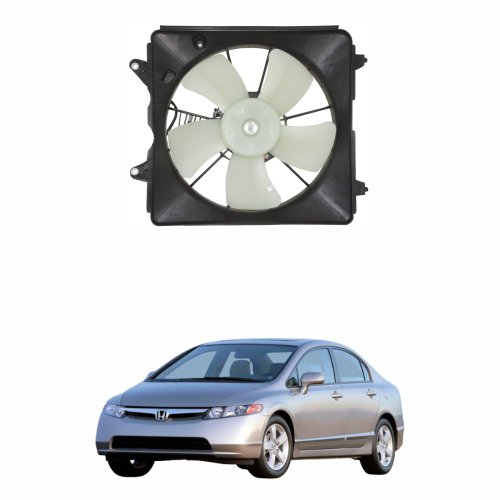 Eletroventilador Ventoinha Com Defletor Honda New Civic 2006 Até 2011 Com Ar Condicionado  Ventoinha Do Radiador