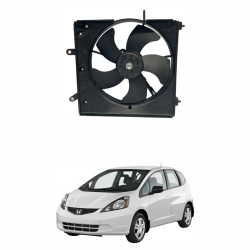Eletroventilador Ventoinha  Do Condensador Honda New Fit 2009 Até 2014 Com Ar Condicionado