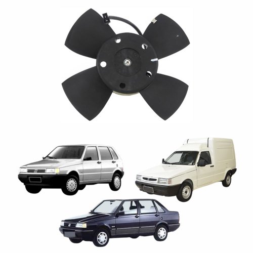 Eletroventilador Ventoinha  Fiat Uno Premio Fiorino 2001 Até 2004 Com Ar Condicionado  1990 Até 2000 Sem Ar Condicionado