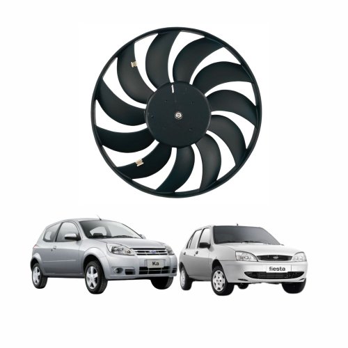 Eletroventilador Ventoinha  Ford Fiesta 1999 Até 2001 Com Ar Condicionado Ford Ka 2009 Até 2014 Com Ar Condicionado