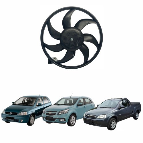 Eletroventilador Ventoinha  Gm Agile 2009 Até 2014 Corsa Montana 2005 Até 2011 Com Ar Condicionado