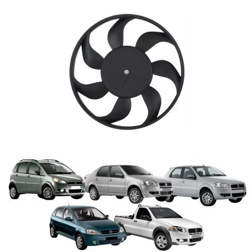 Eletroventilador Ventoinha Gm Corsa Montana 2002 Até 2012 Fiat Idea 2010 2011 Fiat Uno Palio Siena Strada 2001 Até 2017 Sem Ar Condicionado