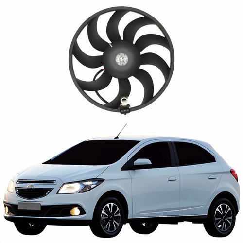 Eletroventilador Ventoinha Gm Onix 2012 2013 2014 2015 2016 2016 Com E Sem Ar Condicionado Automático E Mecânico