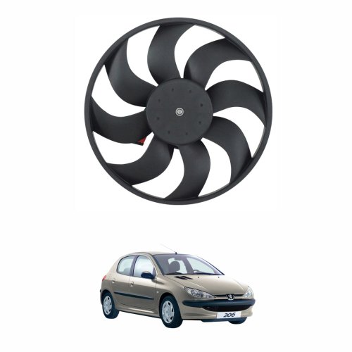 Eletroventilador Ventoinha  Peugeot 206 2000 Até 2008 Com Ar Condicionado Modelo Valeo Com Conector Novo
