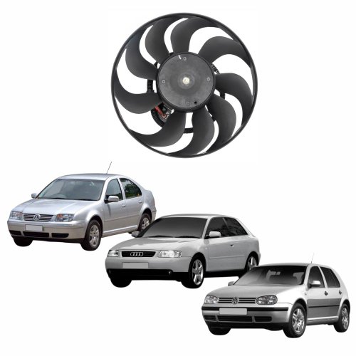 Eletroventilador Ventoinha  Volkswagen Bora  2001 Até 2005 Com Ar Condicionado Golf  2001 Até 2006 Com Ar Condicionado  Audi A3 1999 Até 2006  Com Ar Condicionado