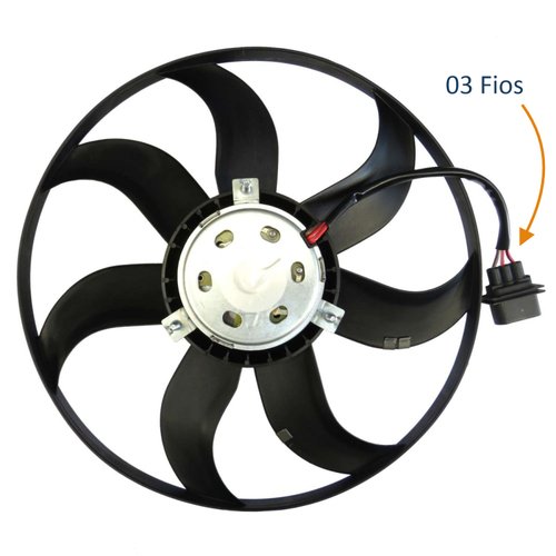 Eletroventilador Ventoinha Vw Fox 2006 Até 2013 Com Ar Condicionado 3 Fios