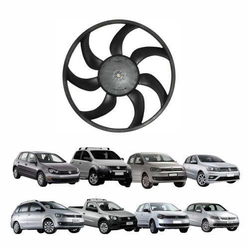 Eletroventilador Ventoinha  Vw Fox Cross Space Fox 2006 Até 2013 Gol Voyage Saveiro G5 G6 G7 G8 2008 Até 2022 Polo 2006 Até 2015 Golf 2006 Até 2014 Sem Ar Condicionado