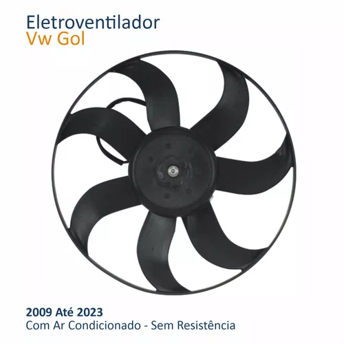 Eletroventilador Vw Gol 2009 Até 2023 Com Ar