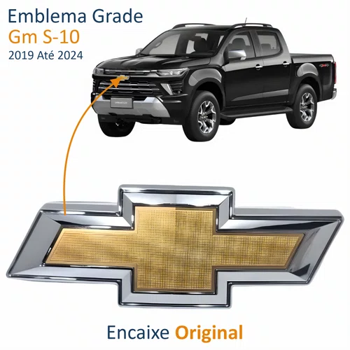 Emblema Central Gm S-10 2019 Até 2024 Encaixe Original