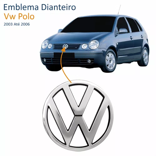 Emblema Dianteiro Vw Polo 2003 Até 2006