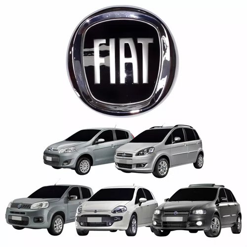 Emblema Grade Fiat Idea Palio 2012 Até 2016 Punto Stilo Uno 2011 Até 2016 Preto