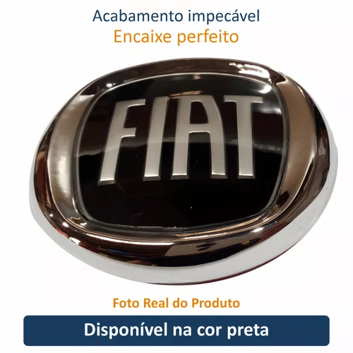 Emblema Grade Fiat Idea Palio 2012 Até 2016 Punto Stilo Uno 2011 Até 2016 Preto