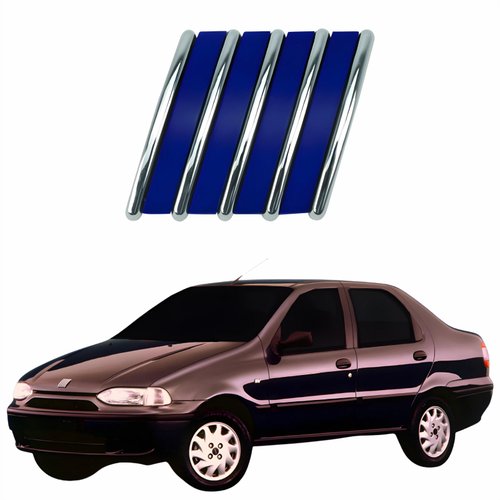 Emblema Grade Fiat Siena 1996 1997 1998 1999 2000 Azul