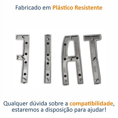 Emblema Grade Fiat Toro 2022 Até 2024 Cromado