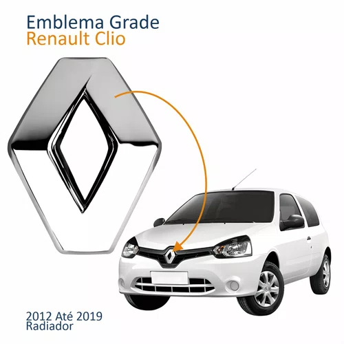 Emblema Grade Radiador Renault Clio 2012 Até 2019