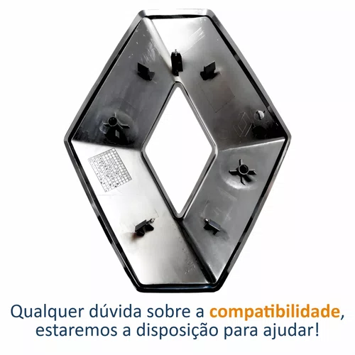Emblema Grade Radiador Renault Kangoo 2013 Até 2018