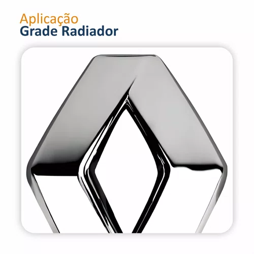 Emblema Grade Radiador Renault Kangoo 2013 Até 2018
