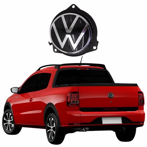 Emblema Maçaneta Tampa Traseira Vw Saveiro 2017 Até 2022 Adaptável