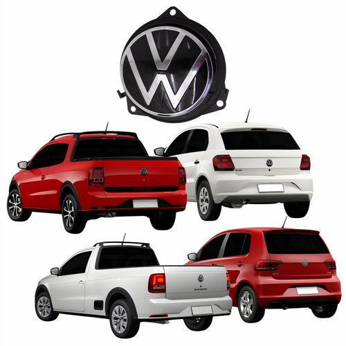 Emblema Maçaneta Tampa Traseira Vw Saveiro 2017 Até 2024 Fox Gol 2017 Até 2025