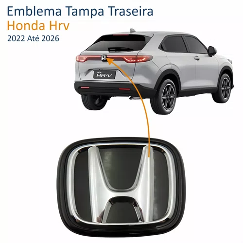 Emblema Tampa Traseira Honda Hrv 2022 Até 2026 Completo