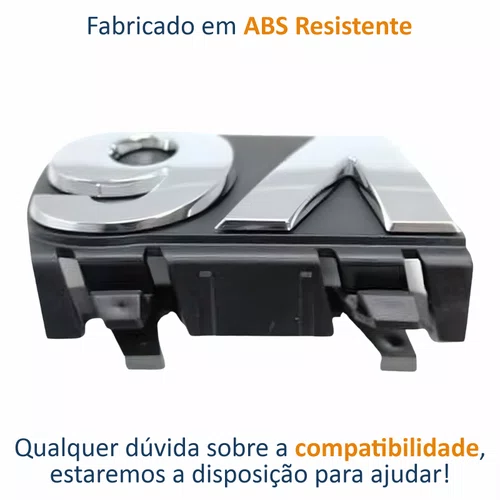 Emblema Vw Amarok 2017 Até 2025 Canto Grade - Escrito V6