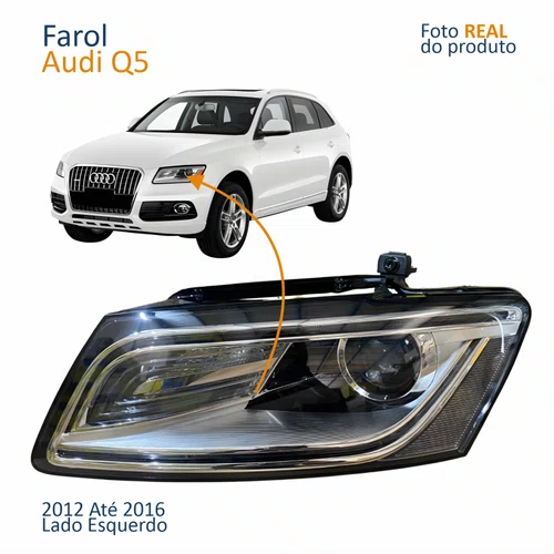 Farol Principal Audi Q5 2012 2013 2014 2015 2016 Lado Esquerdo Motorista