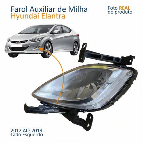 Farol Auxiliar De Milha Hyundai Elantra 2012 Até 2019 Lado Esquerdo Motorista