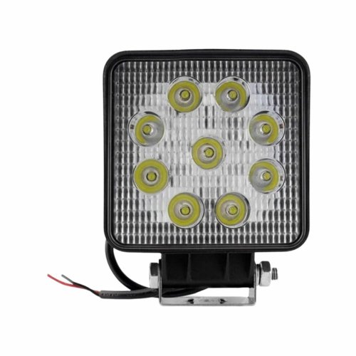 Farol Milha Auxiliar  Universal 8000k 10v/30v 2400lm 9 Led Quadrado