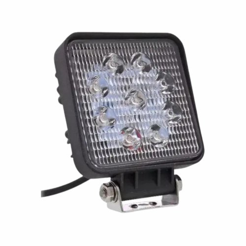 Farol Milha Auxiliar  Universal 8000k 10v/30v 2400lm 9 Led Quadrado