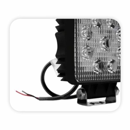 Farol Milha Auxiliar  Universal 8000k 10v/30v 2400lm 9 Led Quadrado