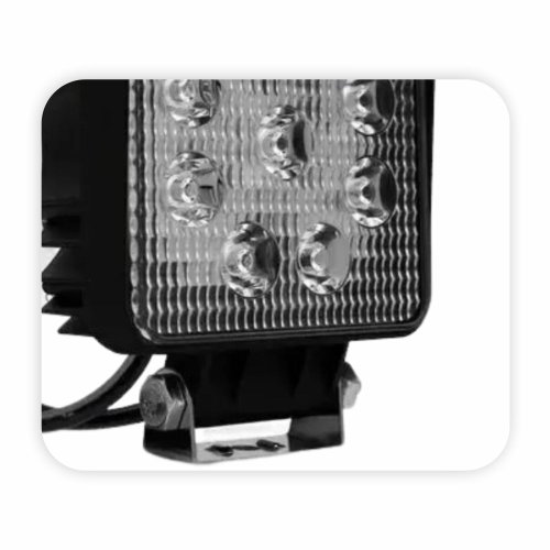 Farol Milha Auxiliar  Universal 8000k 10v/30v 2400lm 9 Led Quadrado