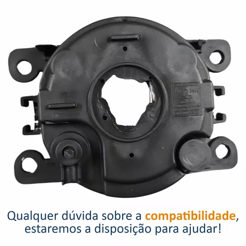 Farol Auxiliar De Milha Citroen C3 Lente Vidro Com Aro Preto