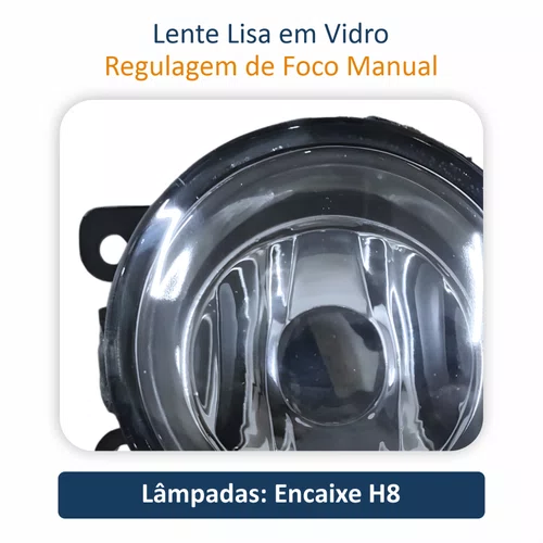 Farol Auxiliar De Milha Citroen C3 Lente Vidro Com Aro Preto