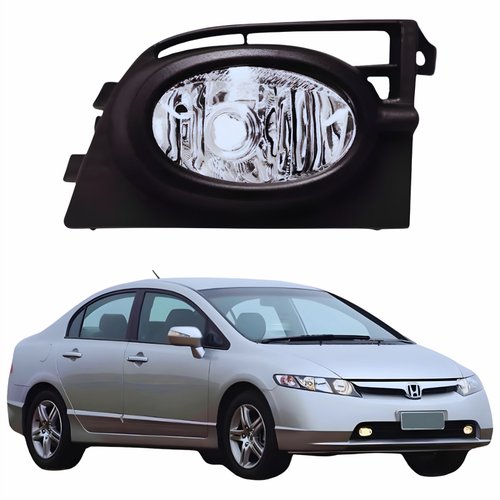 Farol Auxiliar De Milha Honda New Civic 2006 2007 2008 Lado Direito Passageiro Farol Auxiliar De Milha Honda New Civic 2006 2007 2008 Lado Direito Passageiro