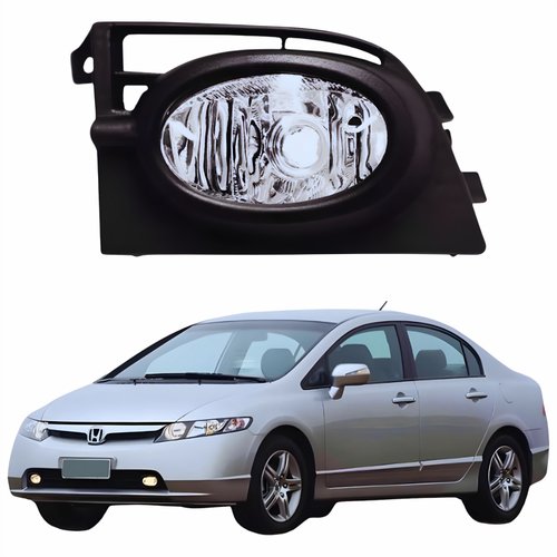 Farol Auxiliar De Milha Honda New Civic 2006 2007 2008 Lado Esquerdo Motorista Farol Auxiliar De Milha Honda New Civic 2006 2007 2008 Lado Esquerdo Motorista