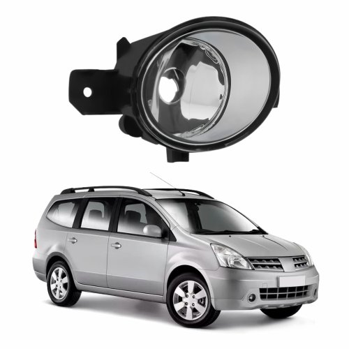 Farol Auxiliar De Milha Nissan Livina 2009 Até 2014 Lente de Vidro Lado Direito Passageiro