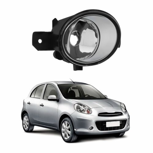 Farol Auxiliar De Milha Nissan March 2011 Até 2017 Lente de Vidro Lado Direito Passageiro