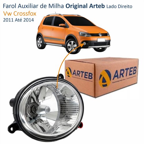 Farol Auxiliar De Milha Vw Crossfox 2011 Até 2014 Original Arteb Lado Direito Passageiro