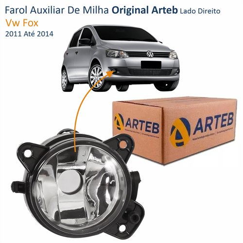 Farol Auxiliar De Milha Vw Fox 2011 Até 2014 Original Arteb Lado Direito Passageiro
